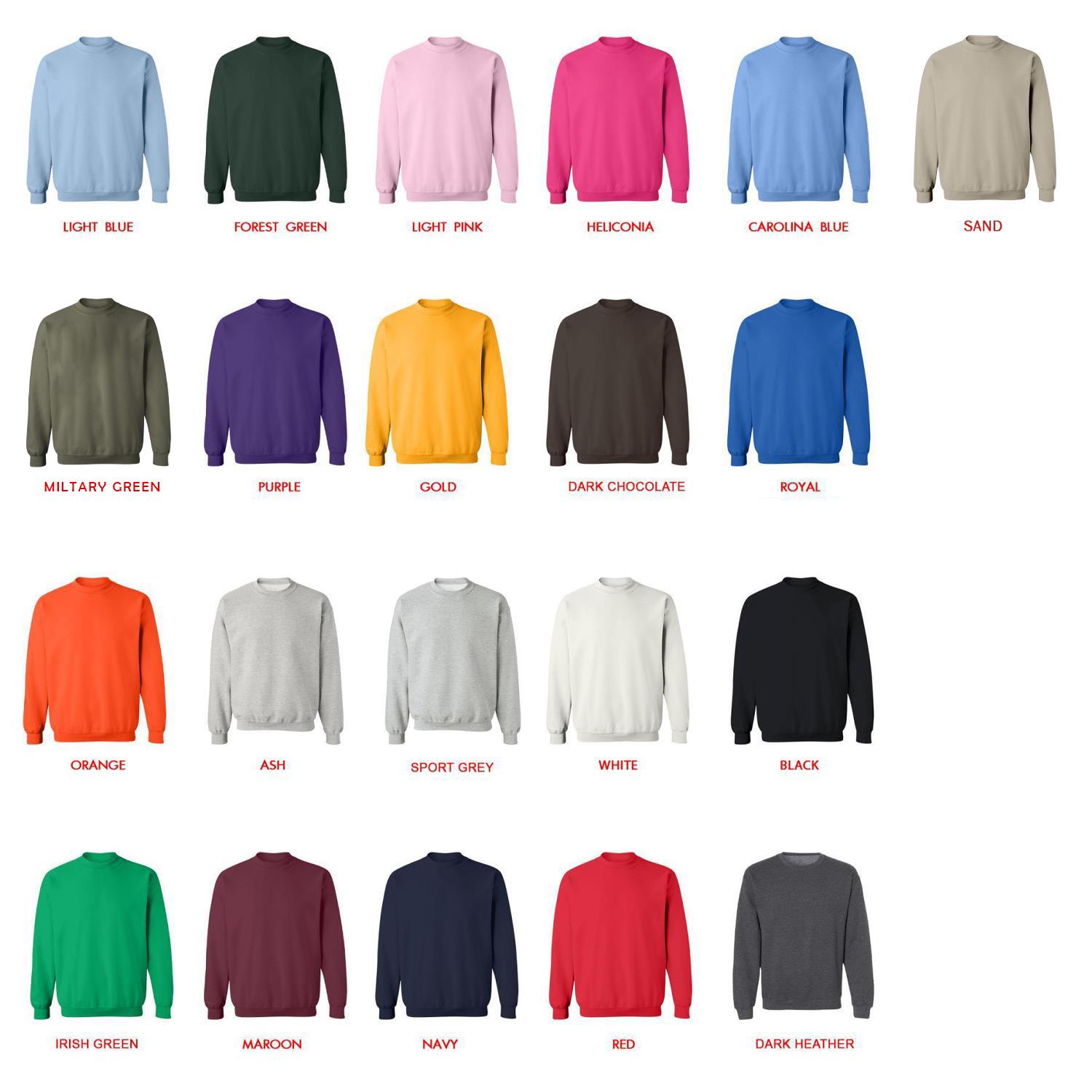 sweatshirt color chart - FNaF UK Shop