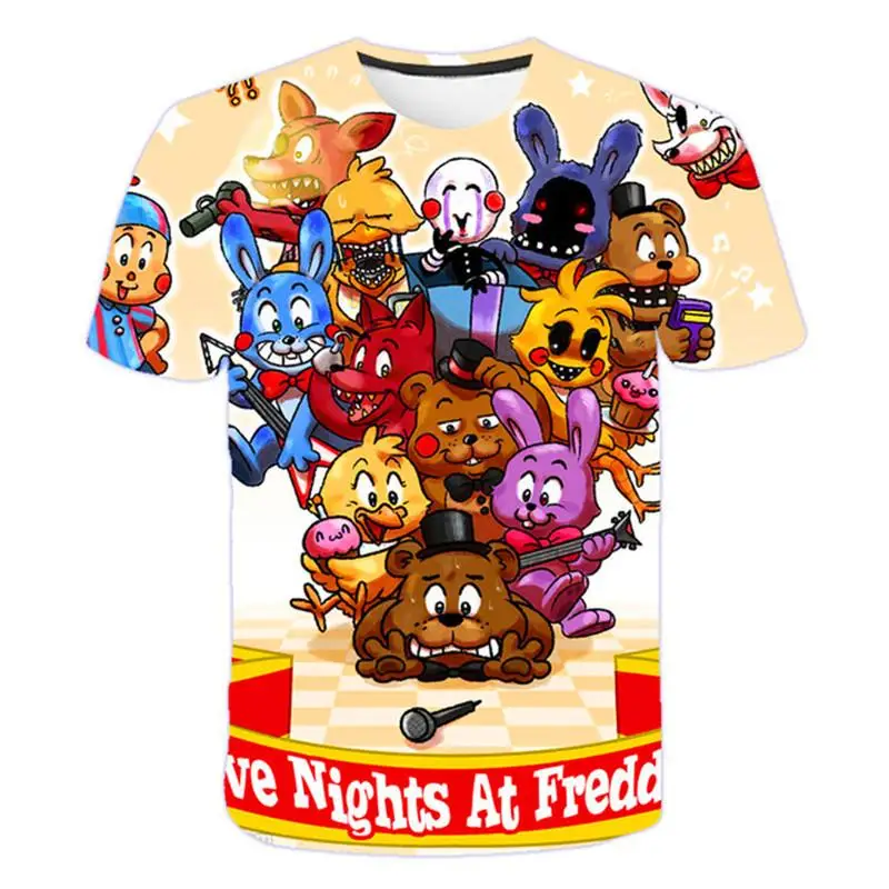 In Stock Five Night Freddy Best Selling 3D T-shirt