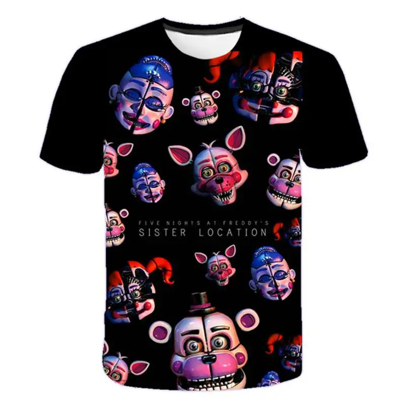 Five Night Freddy Scared Characters 3D T-shirt