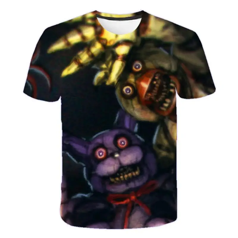 Five Night Freddy Printed Design 3d T-shirt