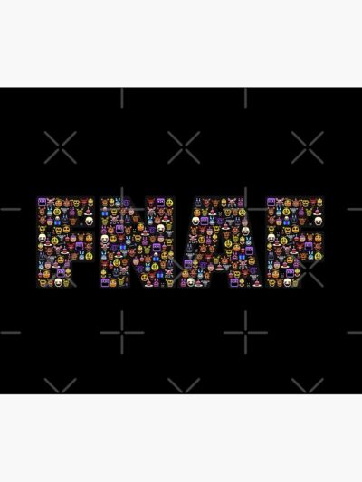 Alternative view of Five Nights At Freddy S Pixel Art Fnaf Typography Black Bg Tapestry