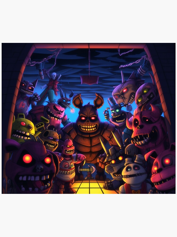 Fnaf Cartoon Tapestry - Image 2