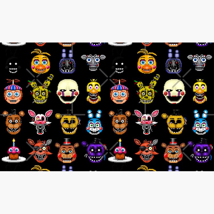 Five Nights At Freddy S Pixel Art Multiple Characters Mug - Image 2