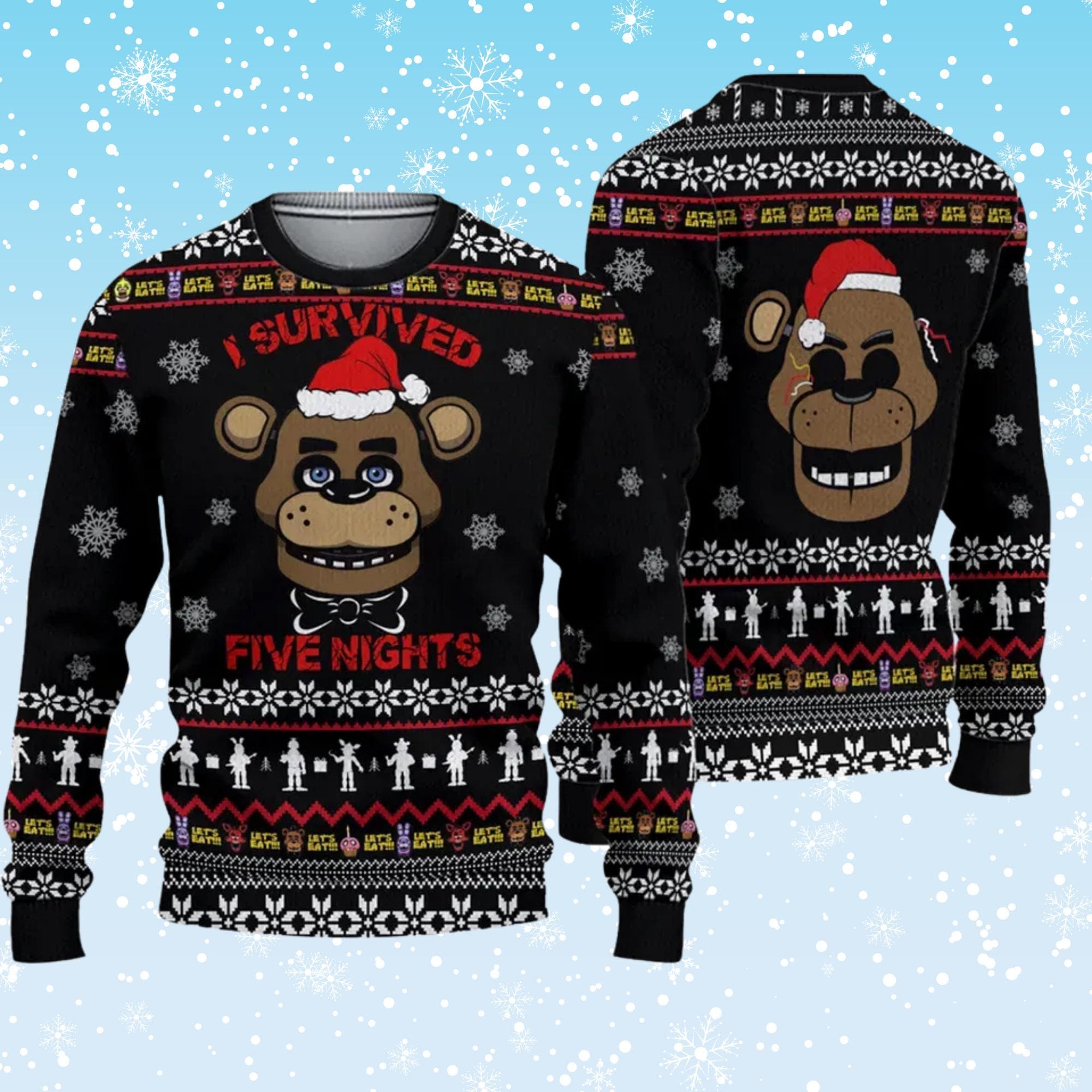 New Collection Five Nights at Freddy’s Ugly Christmas Sweater