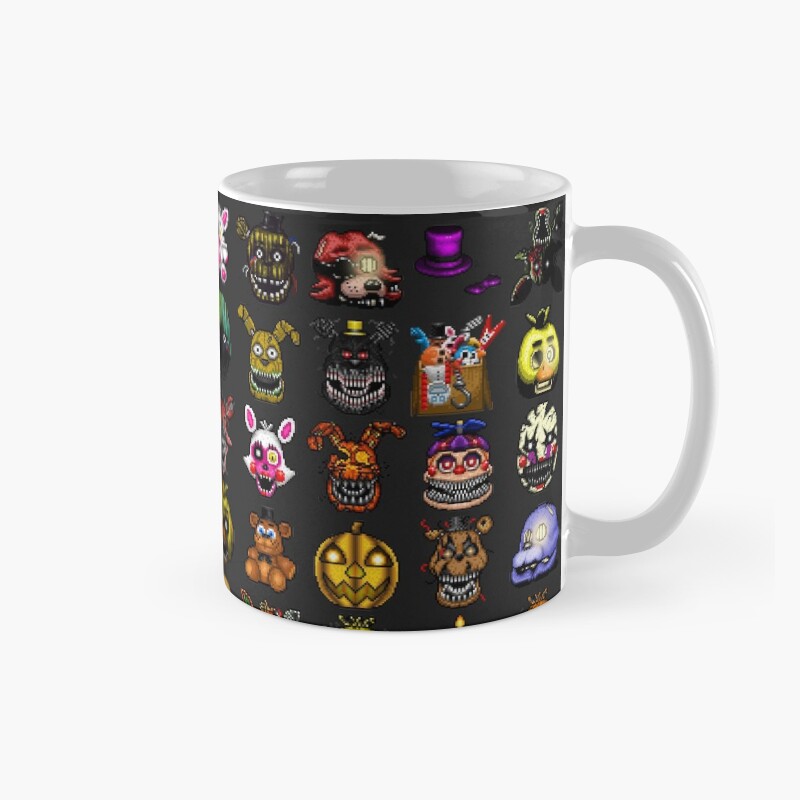 Five Nights At Freddy S Pixel Art Multiple Characters New Set Mug