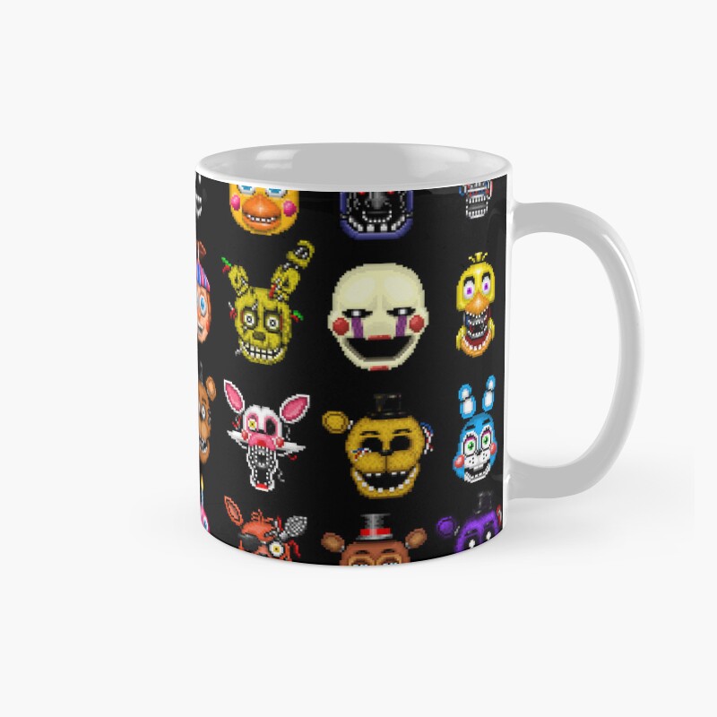 Five Nights At Freddy S Pixel Art Multiple Characters Mug
