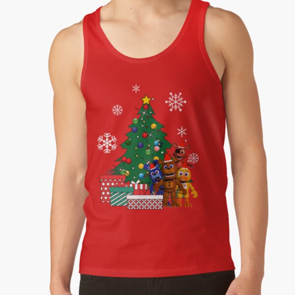 Five Nights At Freddys Around The Christmas Tree Tank Top - Image 5