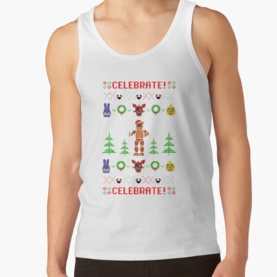 Alternative view of Five Nights At Freddy S Ugly Sweater Tank Top