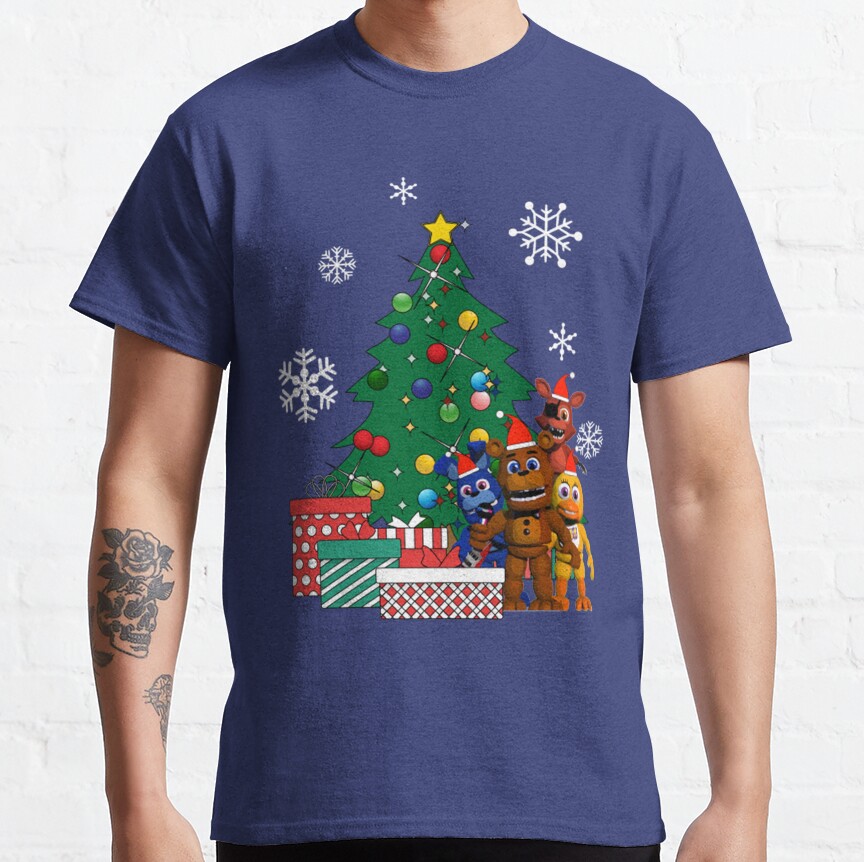 Five Nights At Freddys Around The Christmas Tree T-shirt - Image 5
