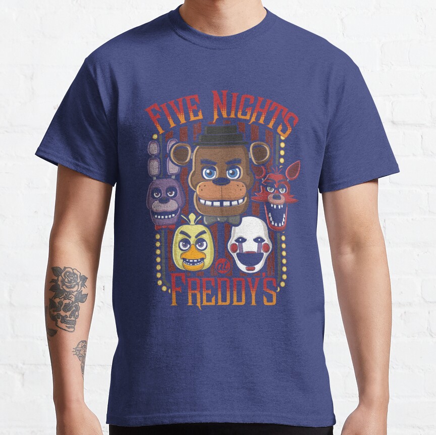 Five Nights At Freddy_s Pizzeria Multi Character T-shirt - Image 5