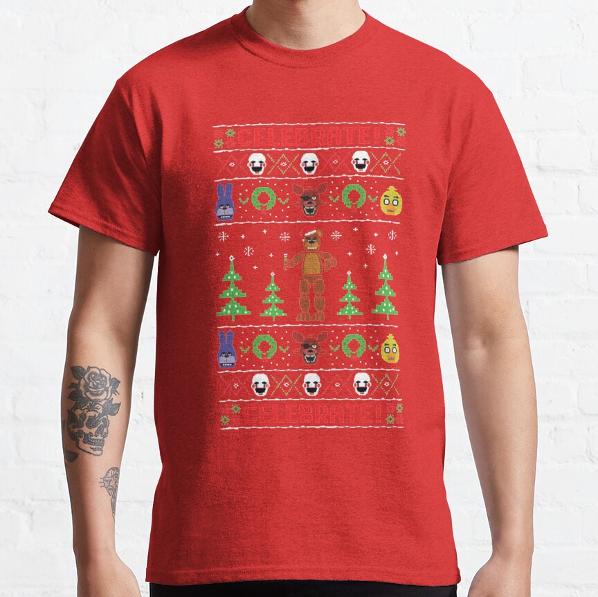Five Nights At Freddy S Ugly Sweater T-shirt - Image 6