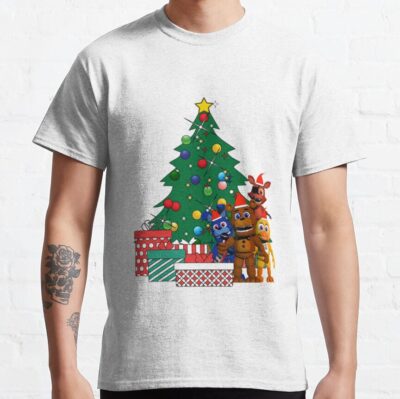 Alternative view of Five Nights At Freddys Around The Christmas Tree T-shirt