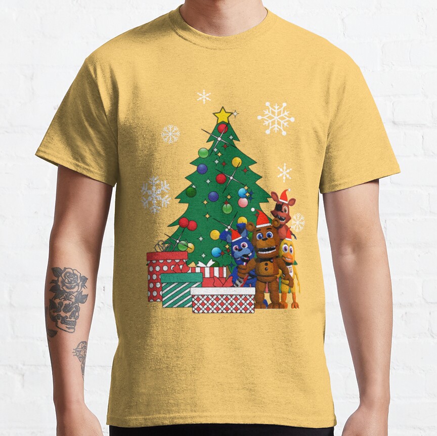 Five Nights At Freddys Around The Christmas Tree T-shirt - Image 7