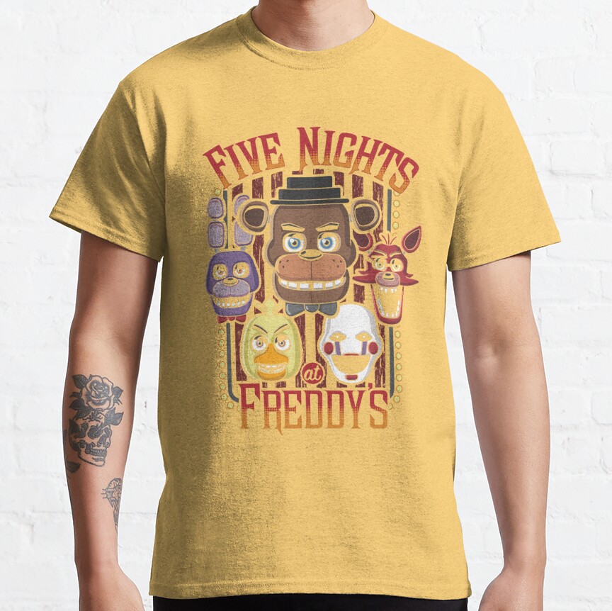 Five Nights At Freddy_s Pizzeria Multi Character T-shirt - Image 7