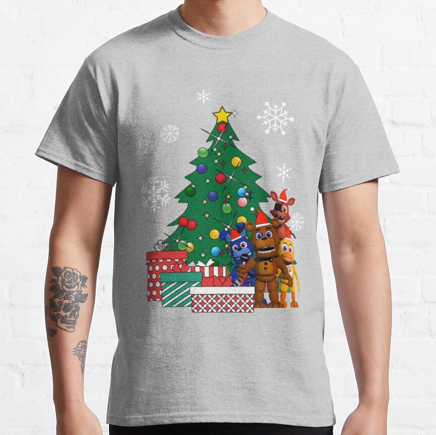 Five Nights At Freddys Around The Christmas Tree T-shirt - Image 4