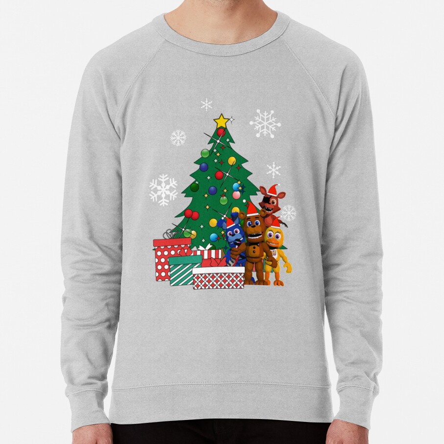 Five Nights At Freddys Around The Christmas Tree Sweatshirt - Image 5