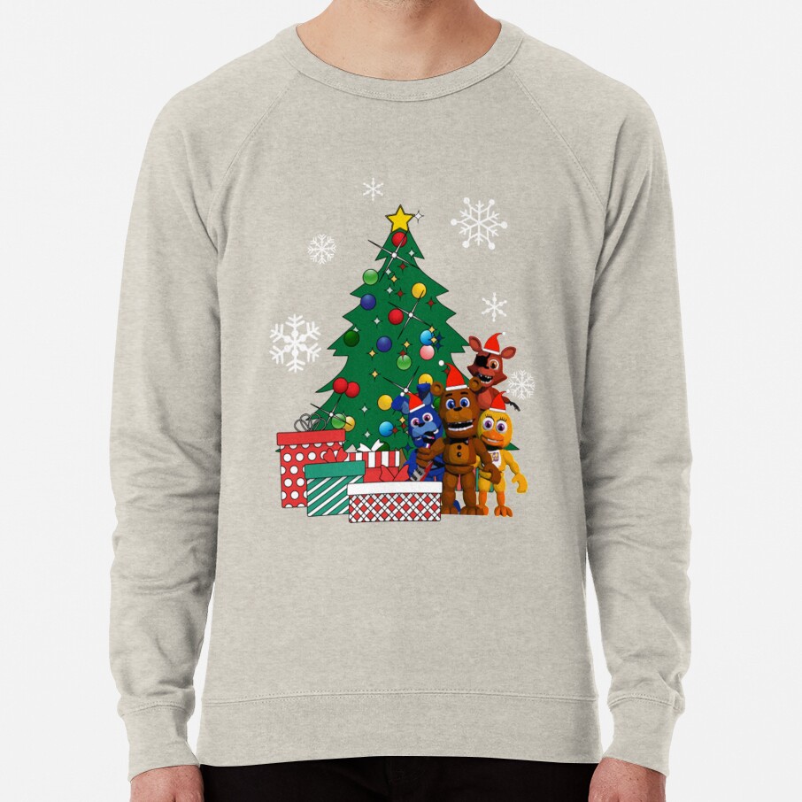 Five Nights At Freddys Around The Christmas Tree Sweatshirt - Image 4