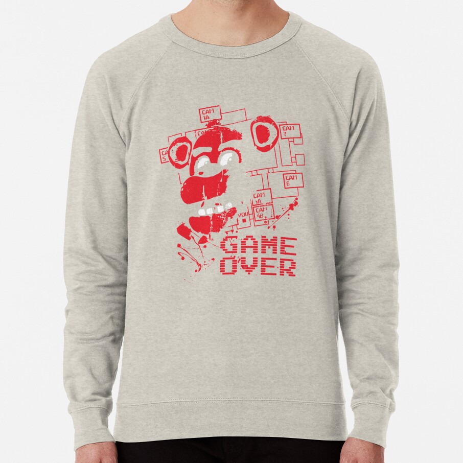 Five Nights At Freddy_s Pizzeria Game Over Sweatshirt - Image 4