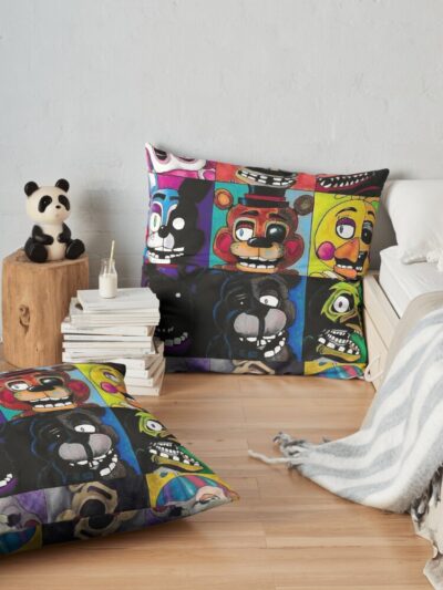 Alternative view of Five Nights At Freddy S 2 Art Throw Pillow