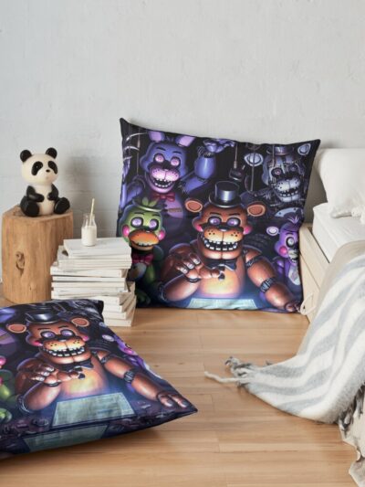 Alternative view of Five Nights At Freddy S Security Breach Art Throw Pillow