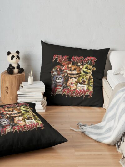 Alternative view of Five At Night Freddys Fnaf Movie Throw Pillow