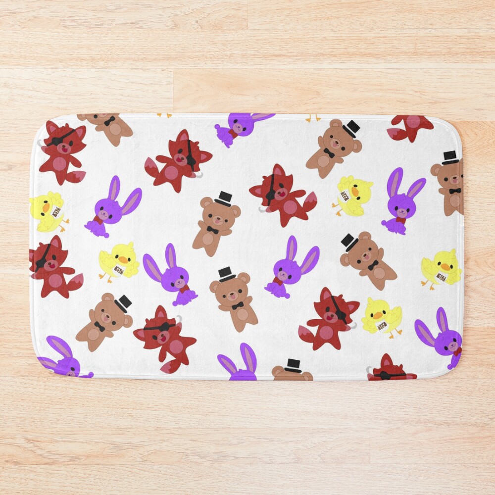 Cute Fnaf Pattern Bath Mat