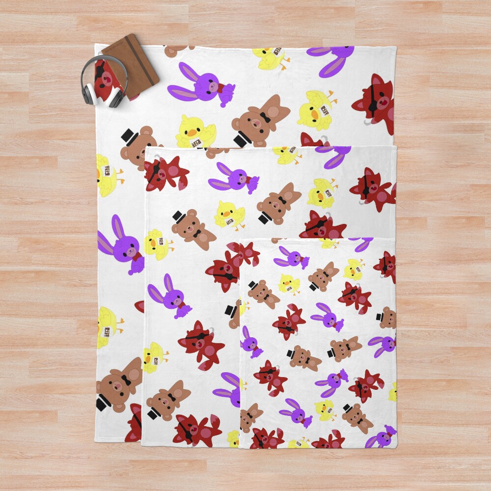 Cute Fnaf Pattern Throw Blanket - Image 3