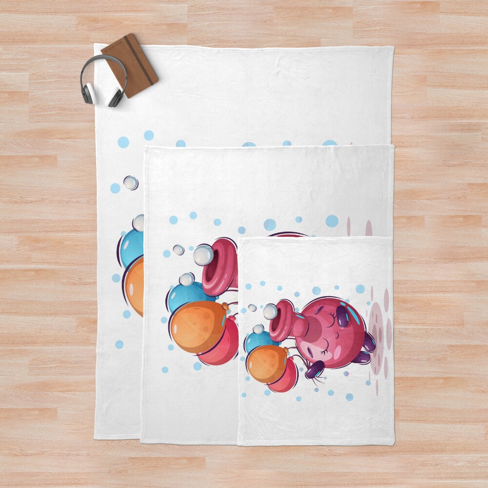 Balloon Toy Illustration Throw Blanket - Image 3