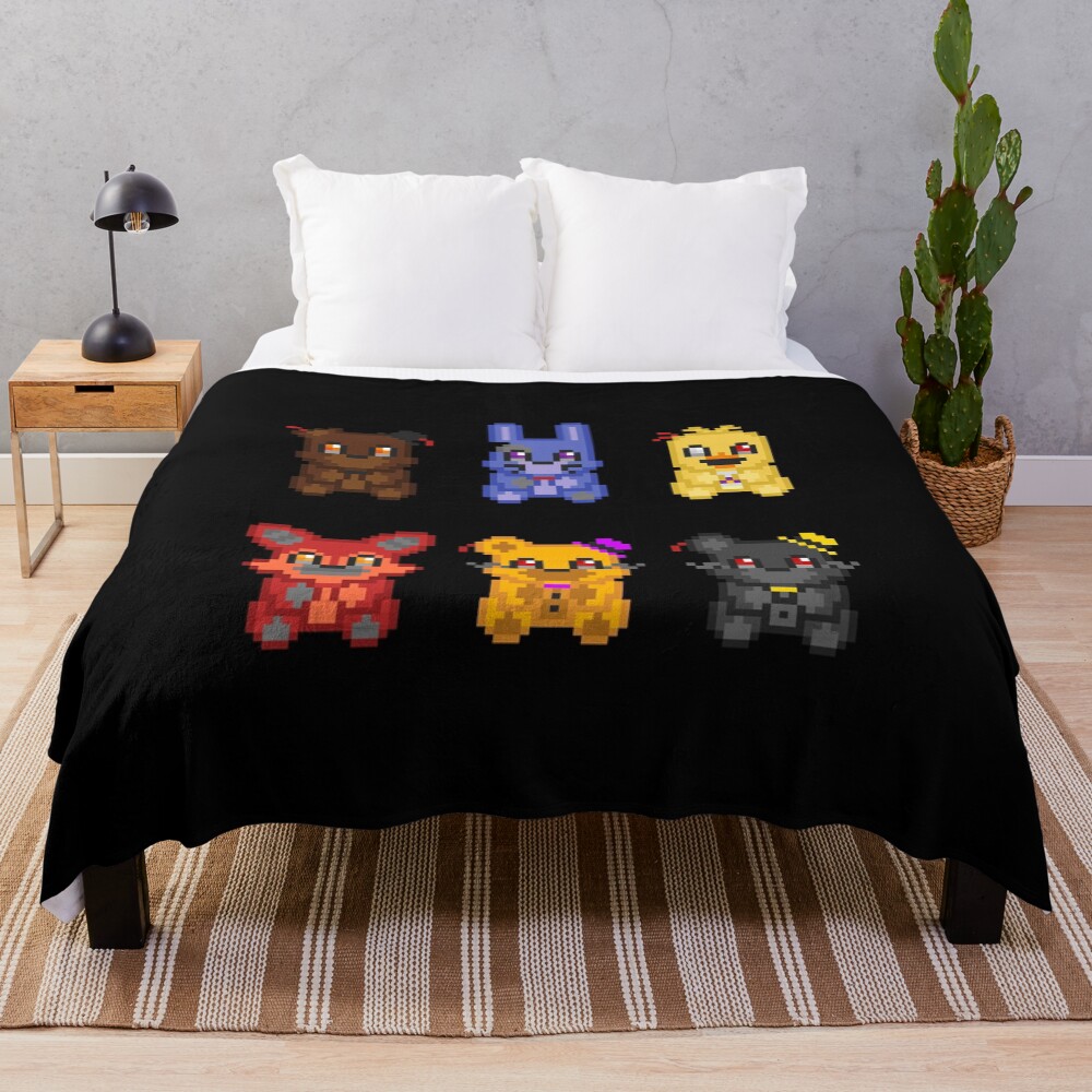 Fnaf 4 Pack Throw Blanket