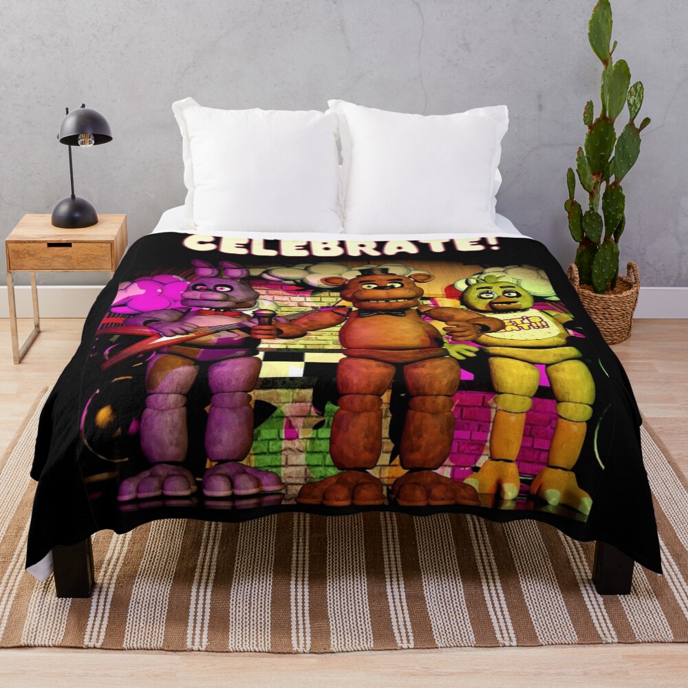 8K Fnaf Celebrate Throw Blanket