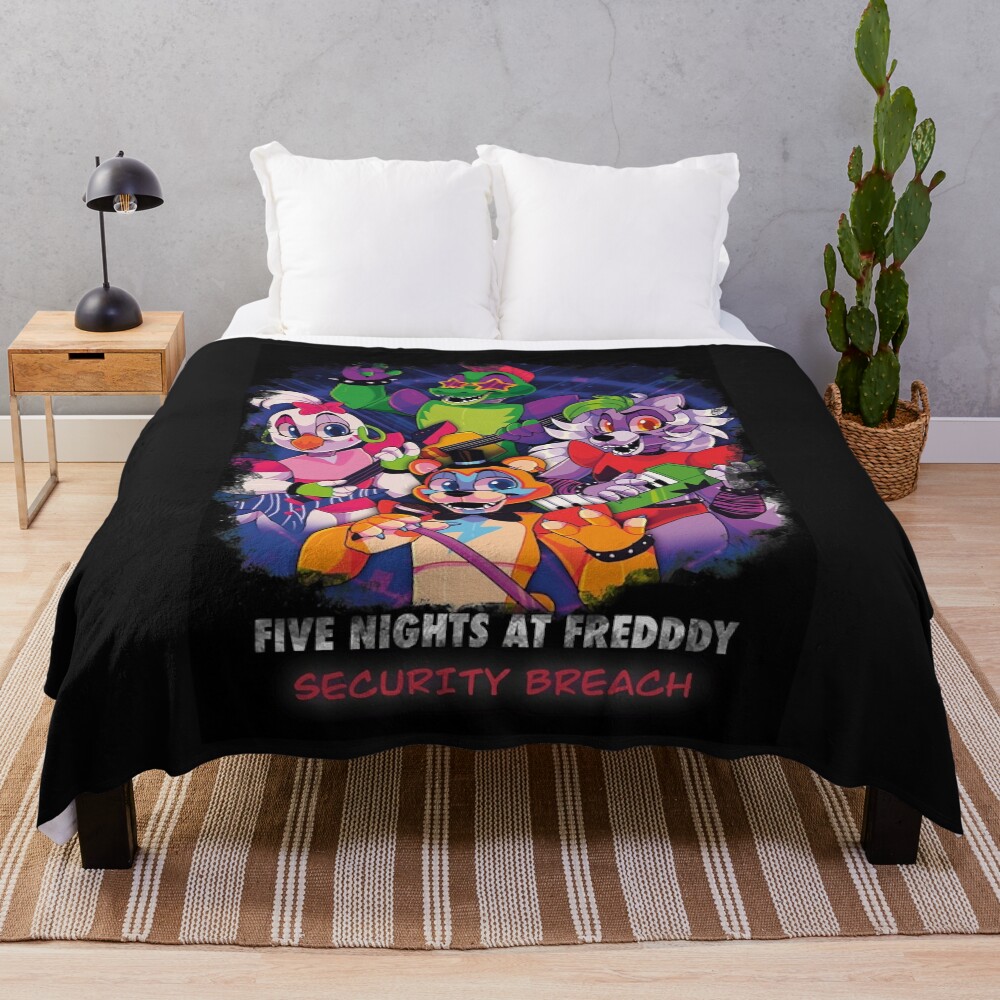 Fnaf Security Breach Spiral Notebook Tshirt Throw Blanket