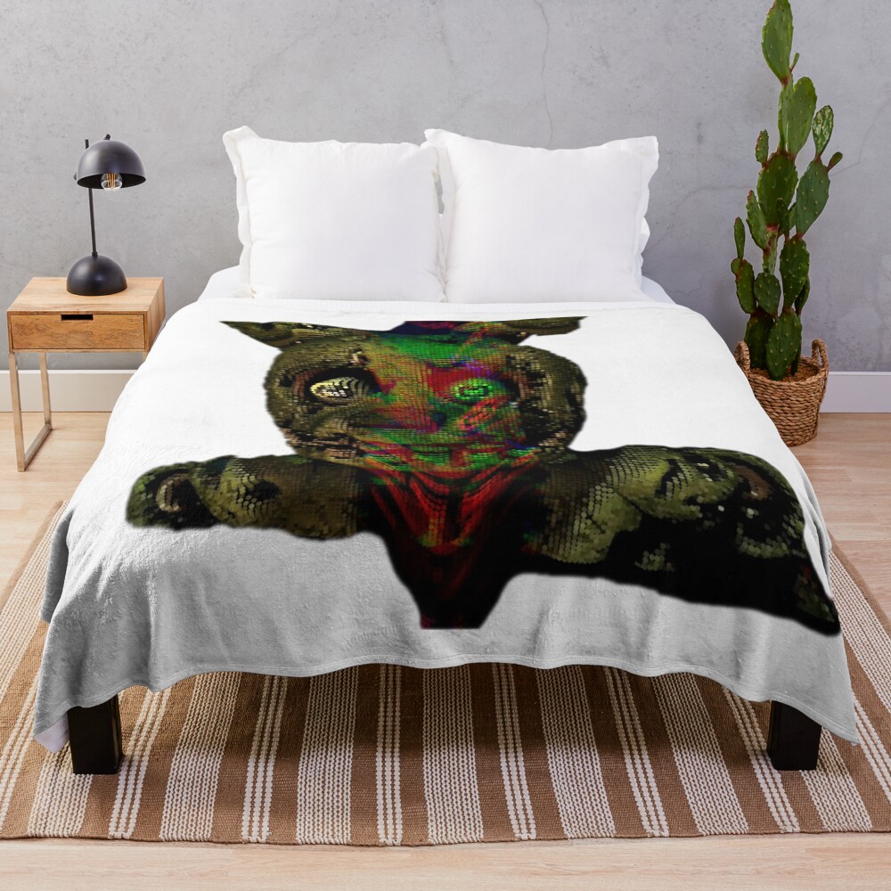 Fnaf Springtrap Glitch Throw Blanket
