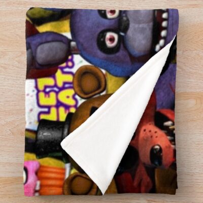 Alternative view of Freddy Bonnie Chica Foxy Throw Blanket