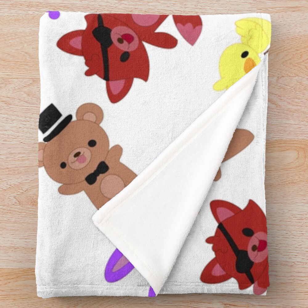 Cute Fnaf Pattern Throw Blanket - Image 2