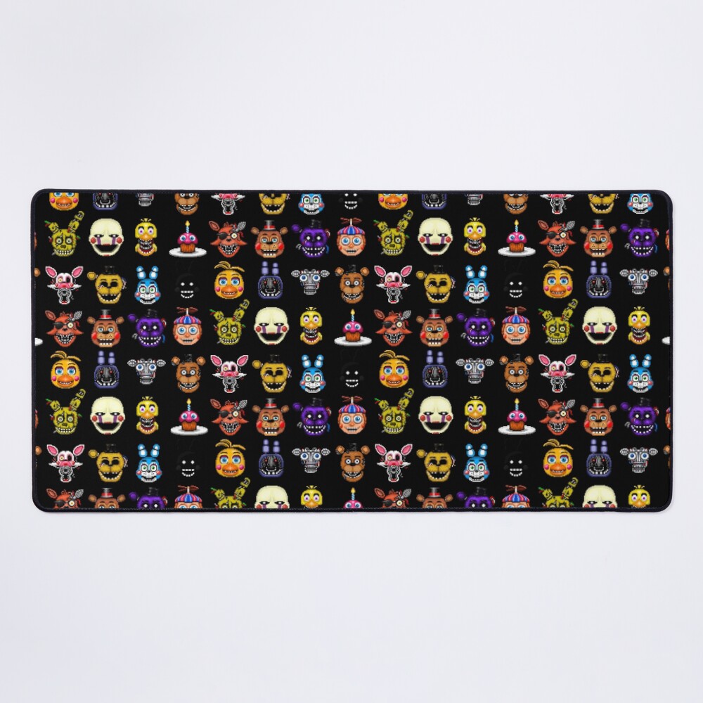 Five Nights At Freddy S Pixel Art Multiple Characters Mouse Pad