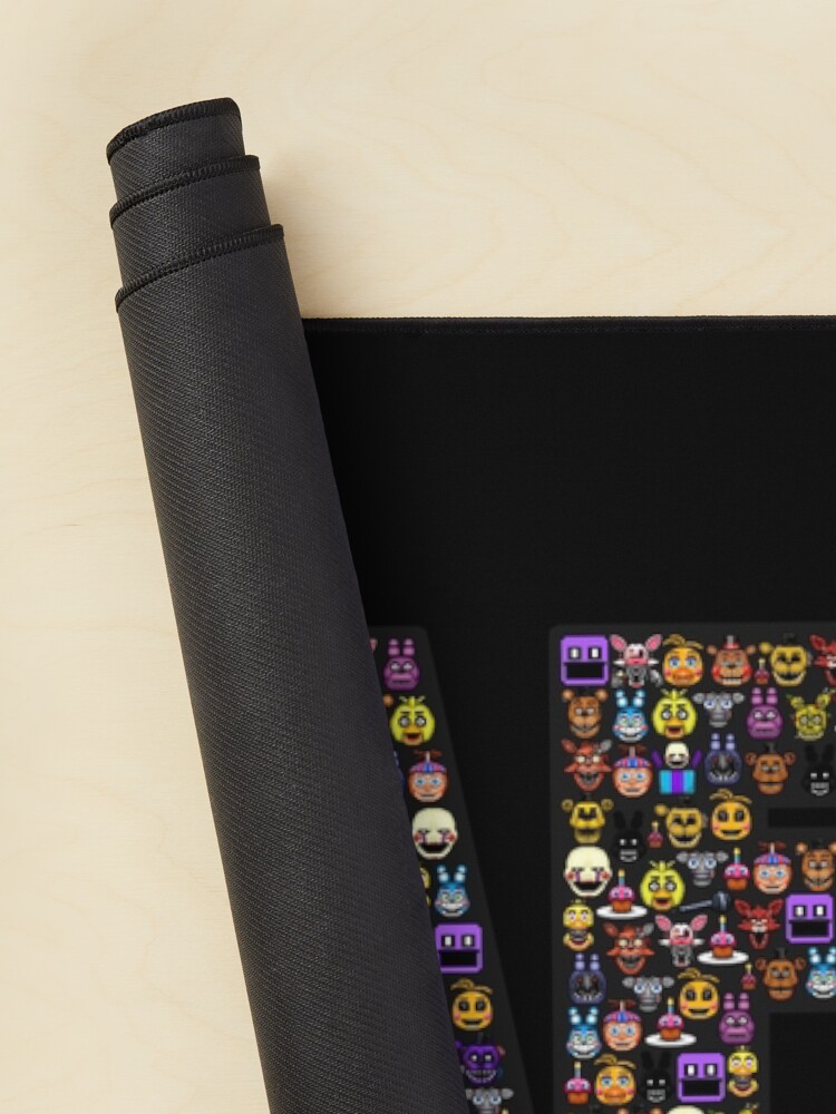 Five Nights At Freddy S Pixel Art Fnaf Typography Black Bg Mouse Pad - Image 2