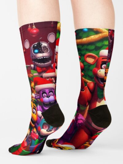 Alternative view of Christmas Animatronics Fnaf Freddy And His Friends Five Nights At Freddy S Socks