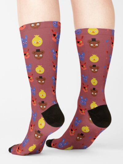 Alternative view of Friendly Five Nights At Freddy S Pattern Socks