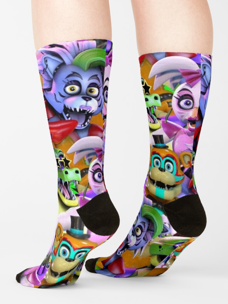 Glamrock Freddy Glamrock Chica Montgomery Gator Roxanne Wolf Socks - Image 2
