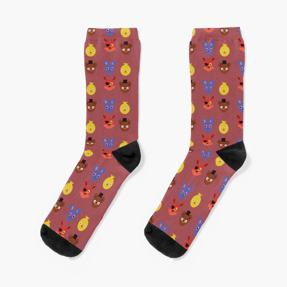 Friendly Five Nights At Freddy S Pattern Socks