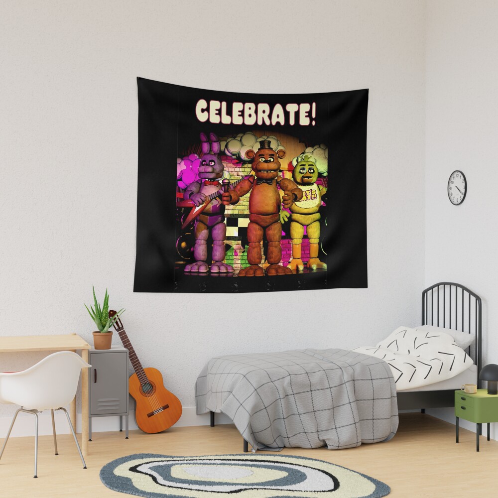 8K Fnaf Celebrate Tapestry